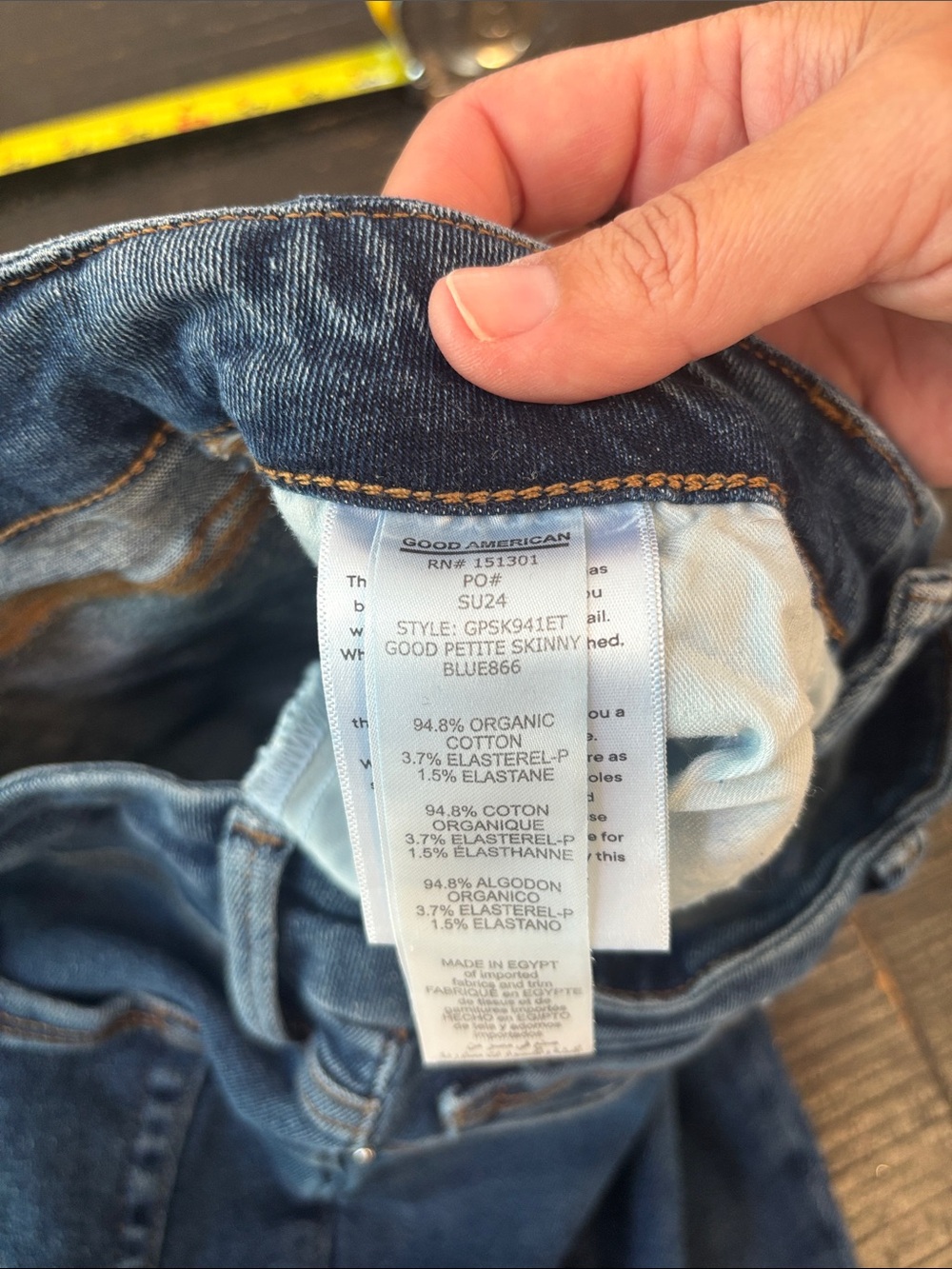Good American Good Petite Skinny Blue Jeans size 10 / 30 - Picture 4 of 8
